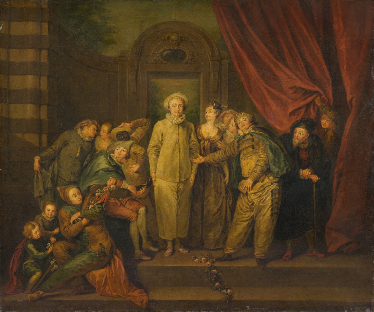 De italienske komikere (kopi) af after Antoine Watteau