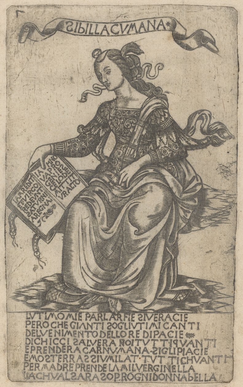 Cumaean Sibylle af after Baccio Baldini