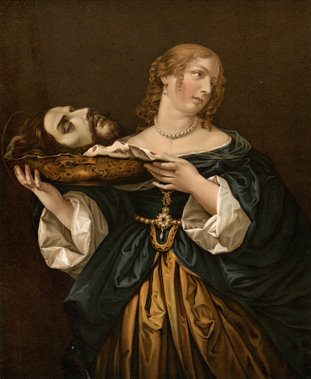 Herodias med Johannes Døberens Hoved af after Carlo Dolci