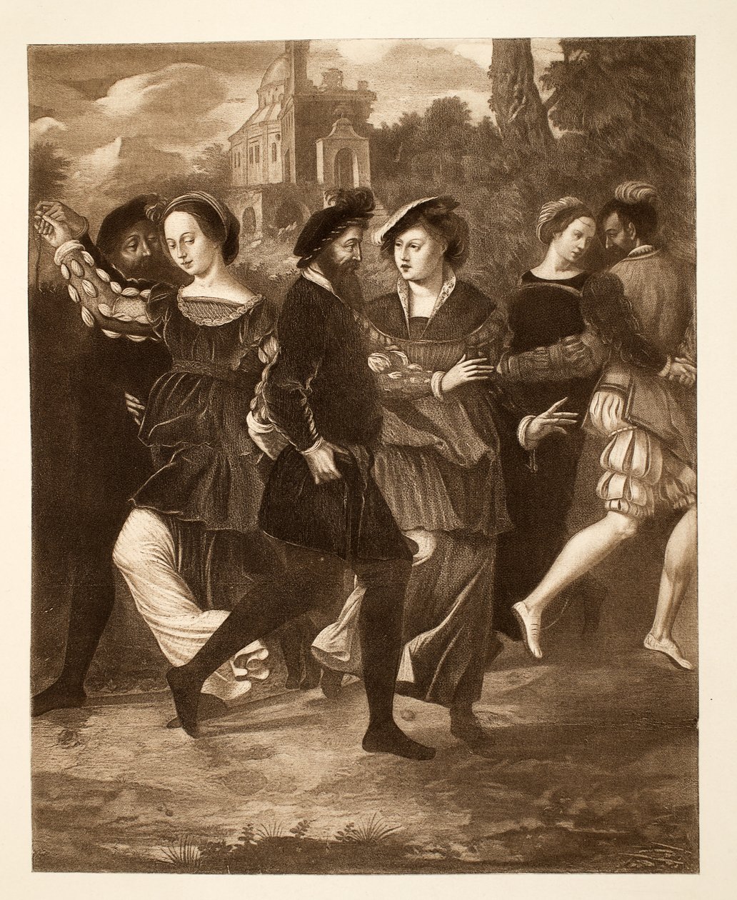 Det dansende billede, ca. 1532, udgivet. 1902 (collotype) af after English School