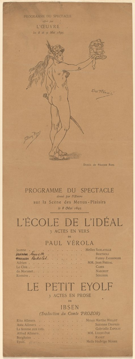 Idealets Skole; Lille Eyolf af after Félicien Rops