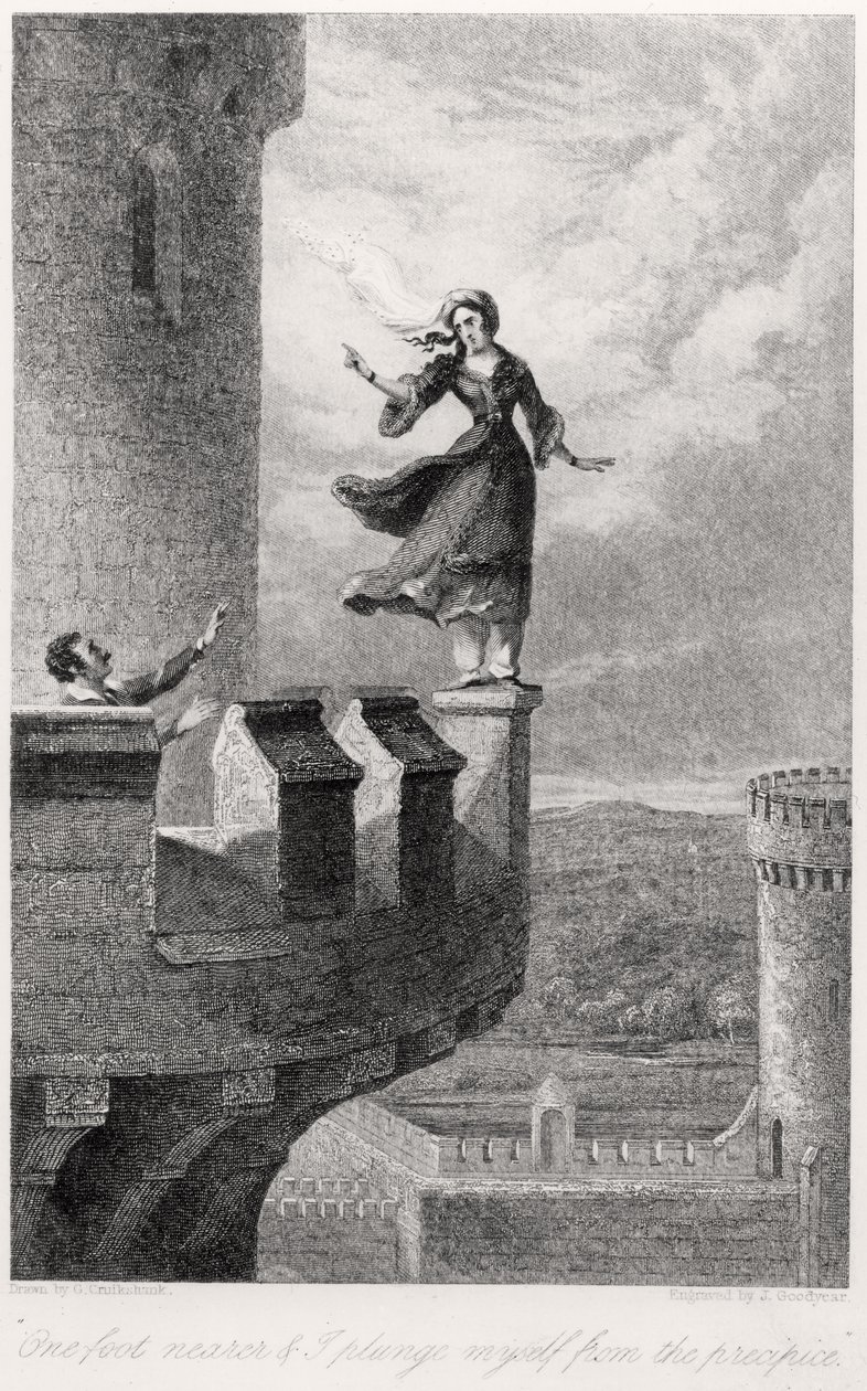 Rebecca, fra Ivanhoe af Walter Scott (1771-1832) af after George Cruikshank