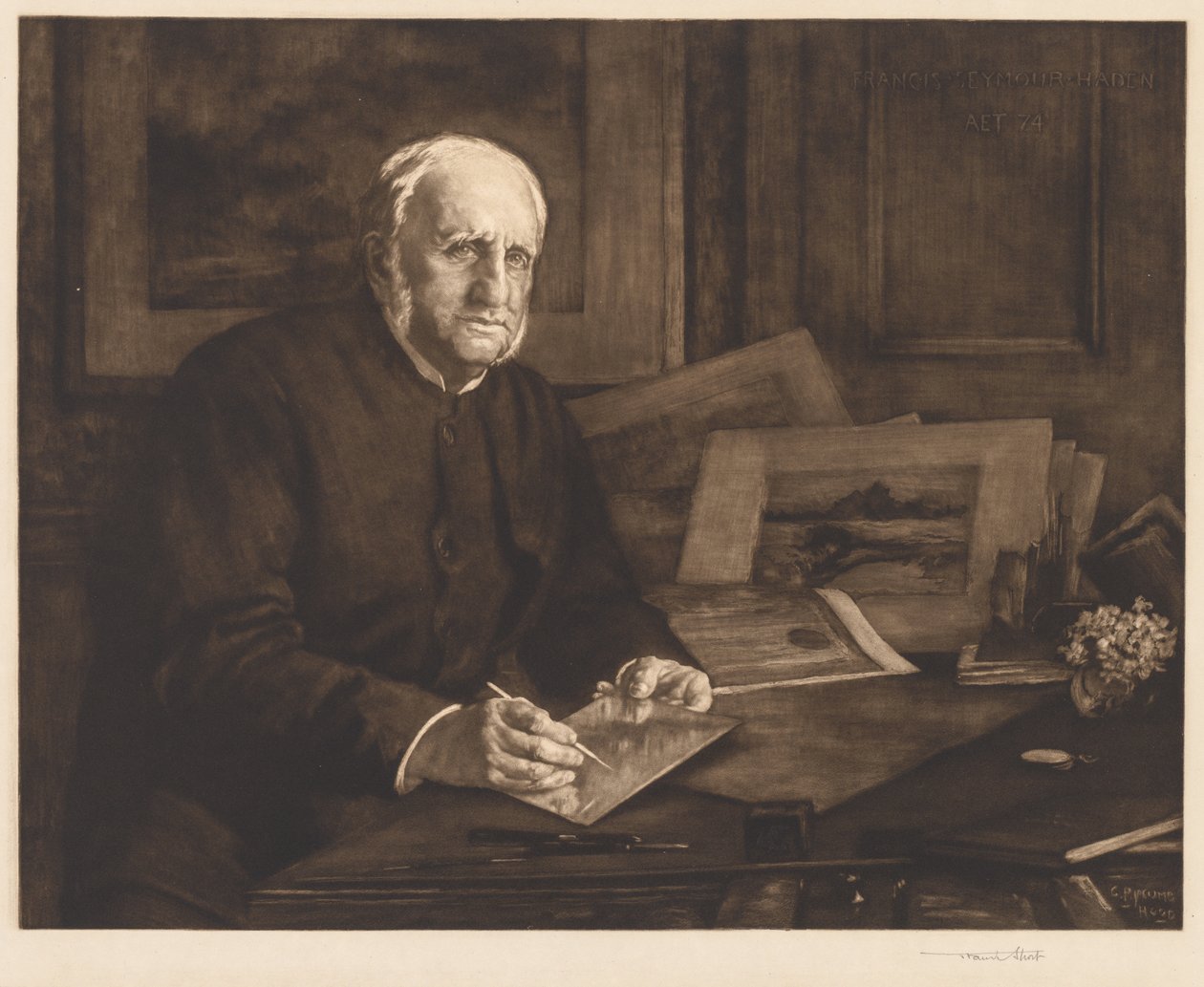Sir Francis Seymour Haden af after George Percy Jacomb Hood