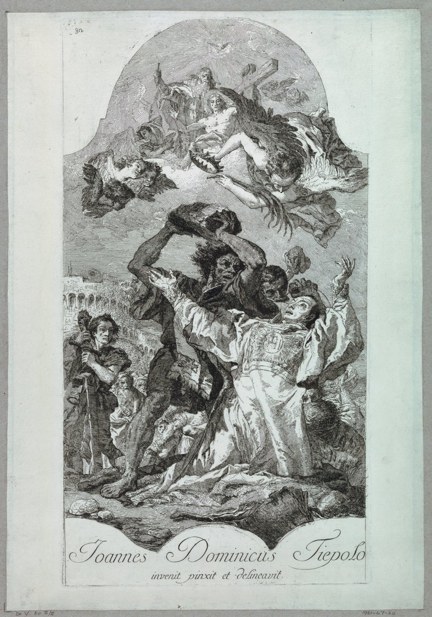 Sankt Stefans martyrium af after Giovanni Battista Tiepolo
