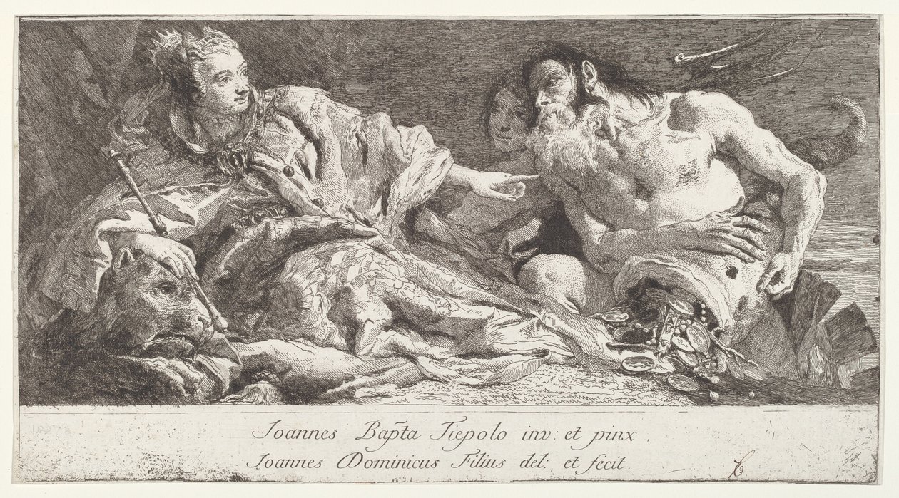 Venedig modtager Neptuns hyldest af after Giovanni Battista Tiepolo Giovanni Domenico Tiepolo