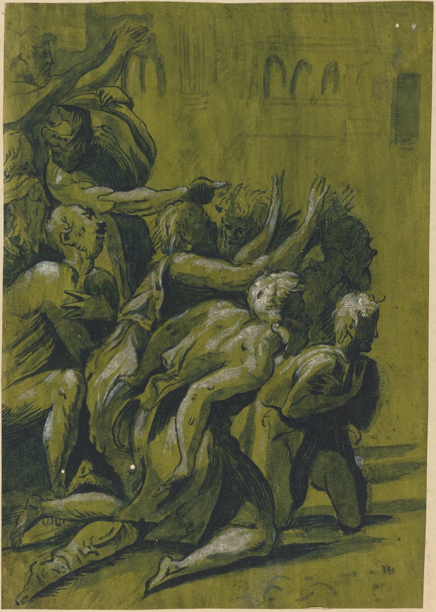 Ni figurer af after Giuseppe Nicolo Vicentino