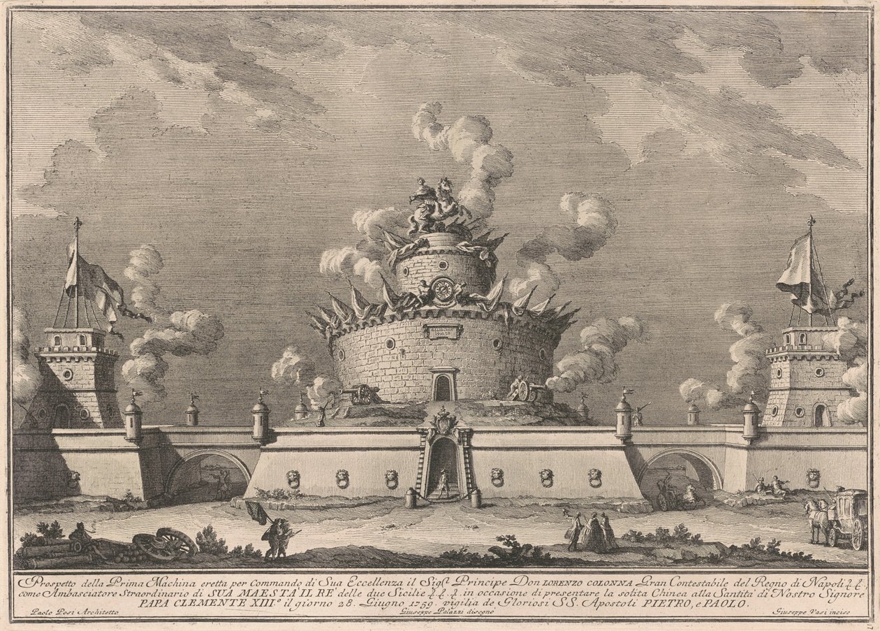 Prima Macchina for Kina fra 1759: En fæstning af after Giuseppe Palazzi Giuseppe Vasi after Paolo Posi