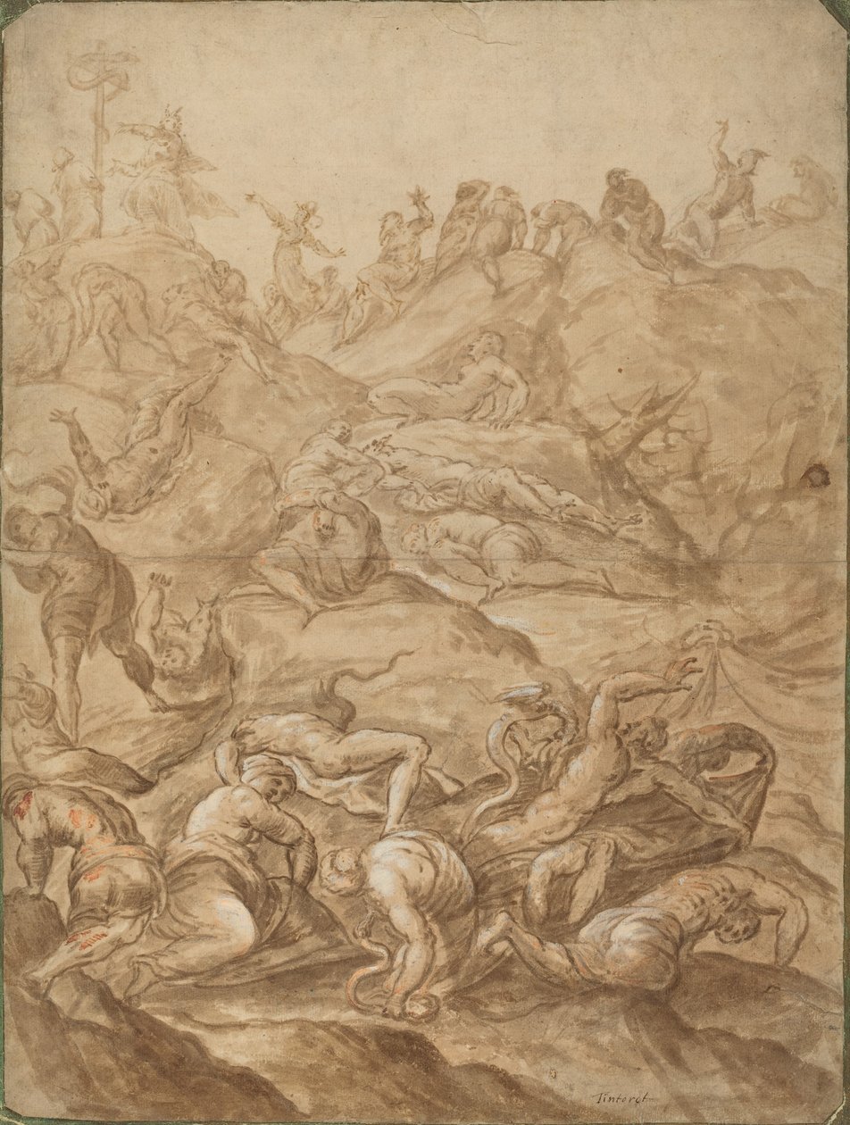 Den brave slange af after Jacopo Tintoretto
