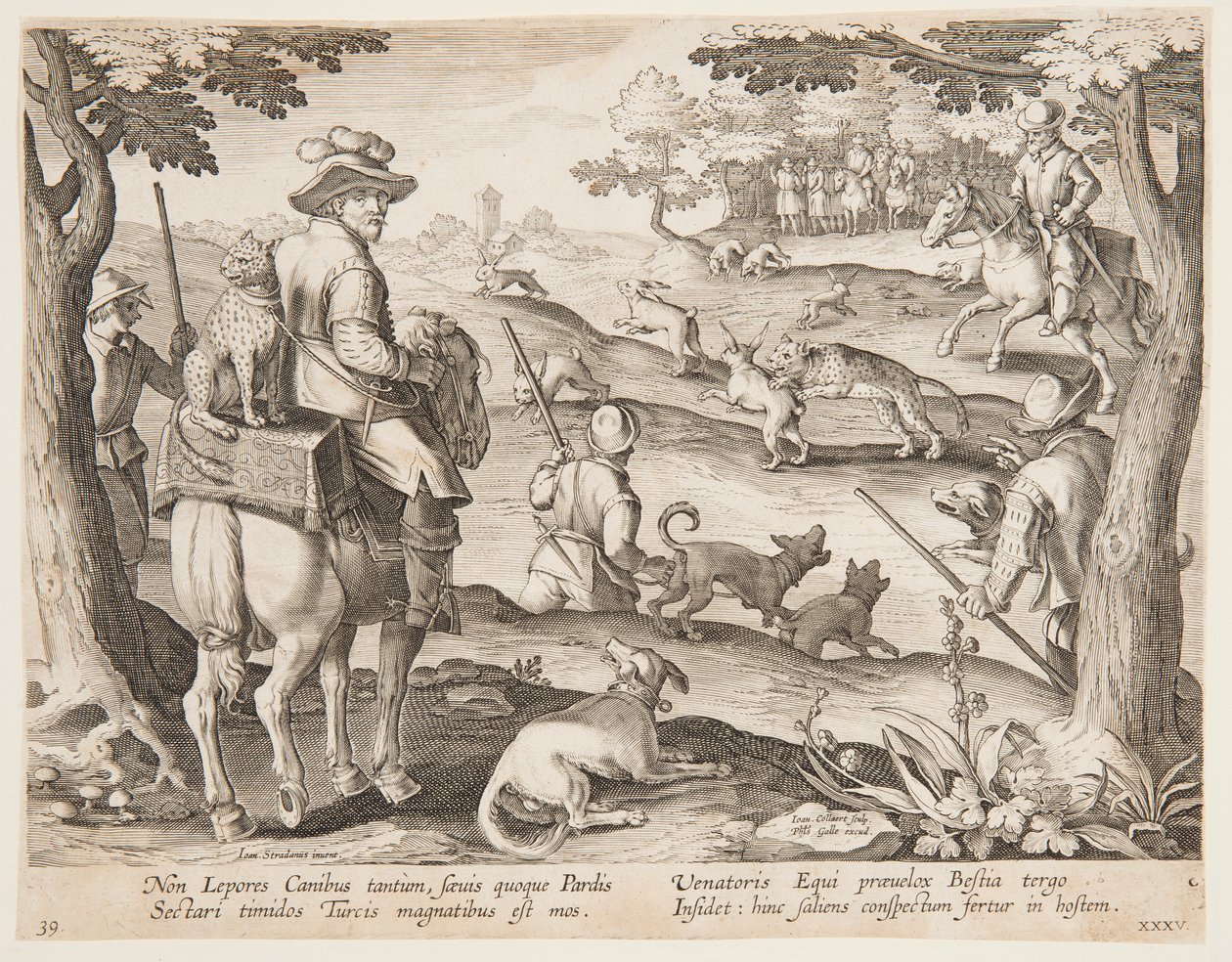 Kaninjagt af after Jan van der Straet, called Stradanus