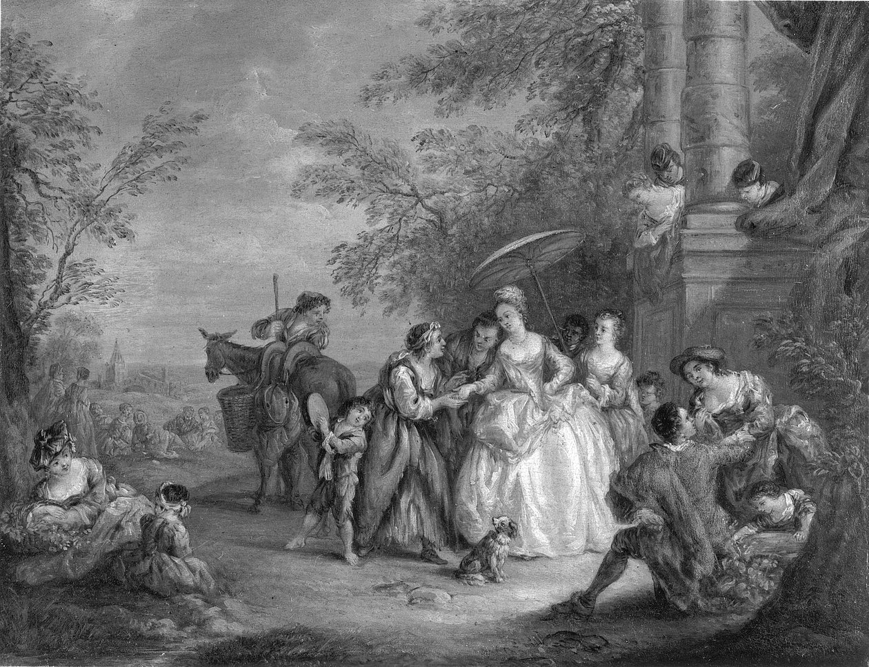 La Bonne Aventure (Spåkonen) af after Jean Baptiste Joseph Pater