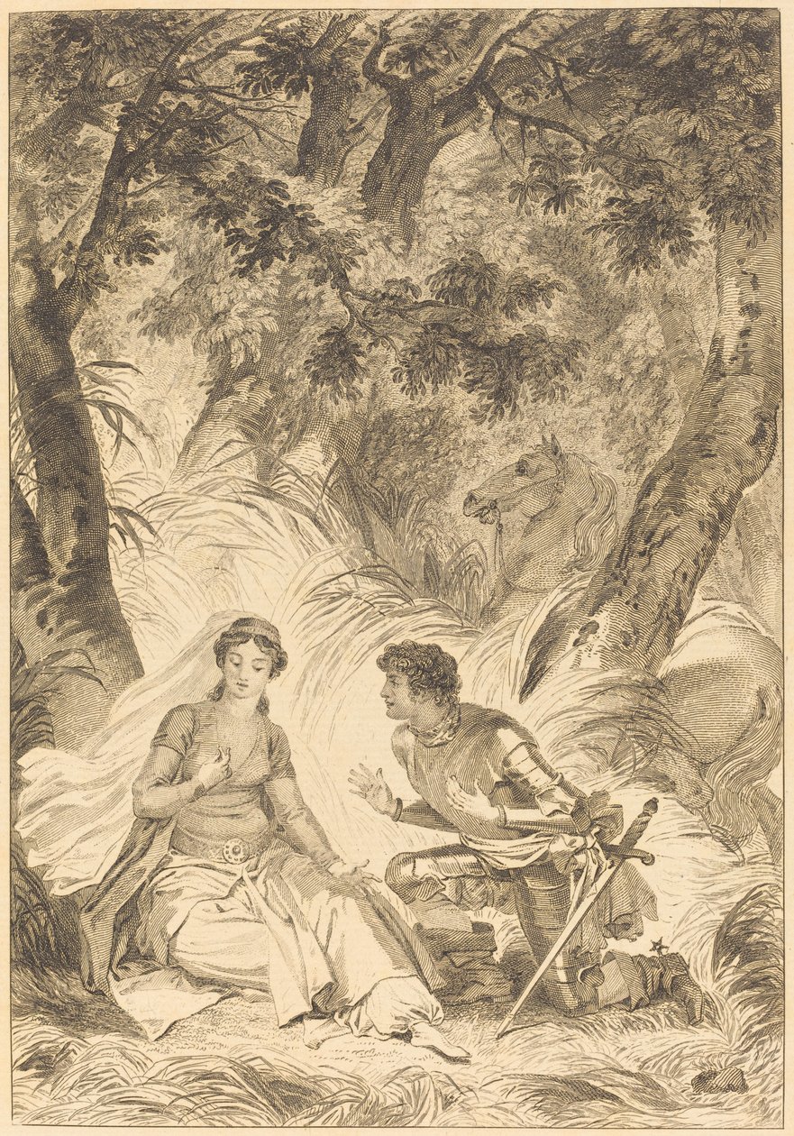 Bruden af ​​kongen af ​​Garbe: Ridderen af after Jean Honoré Fragonard