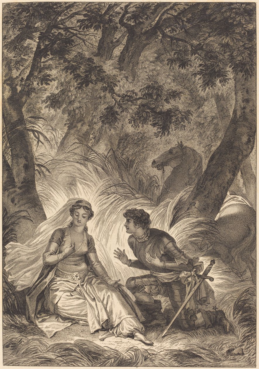 Bruden af ​​kongen af ​​Garbe: Ridderen af after Jean Honoré Fragonard