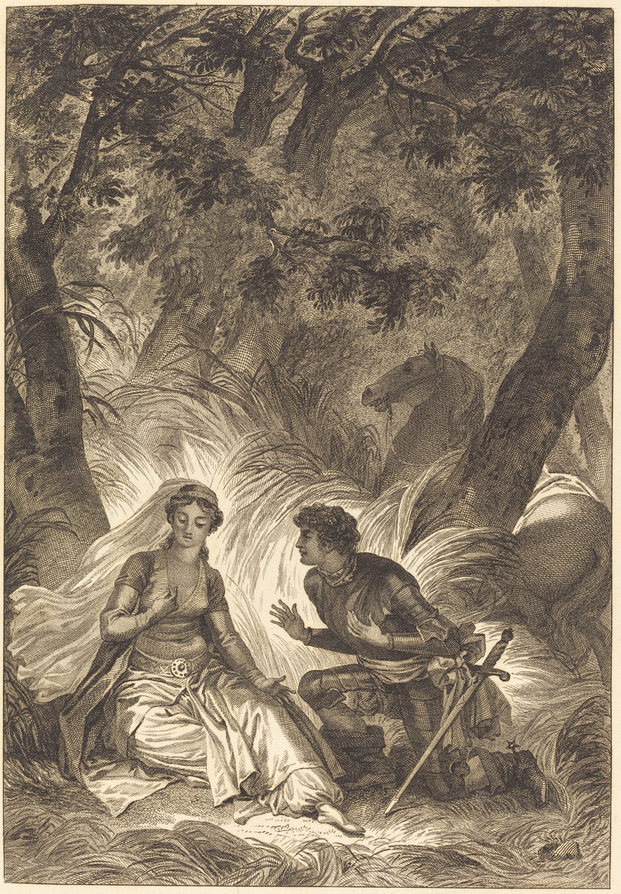 Bruden af ​​kongen af ​​Garbe: Ridderen af after Jean Honoré Fragonard