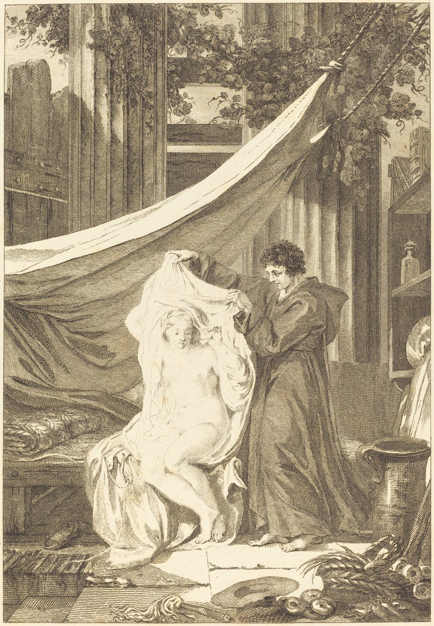 Eremitten (Djævelen i helvede) af after Jean Honoré Fragonard