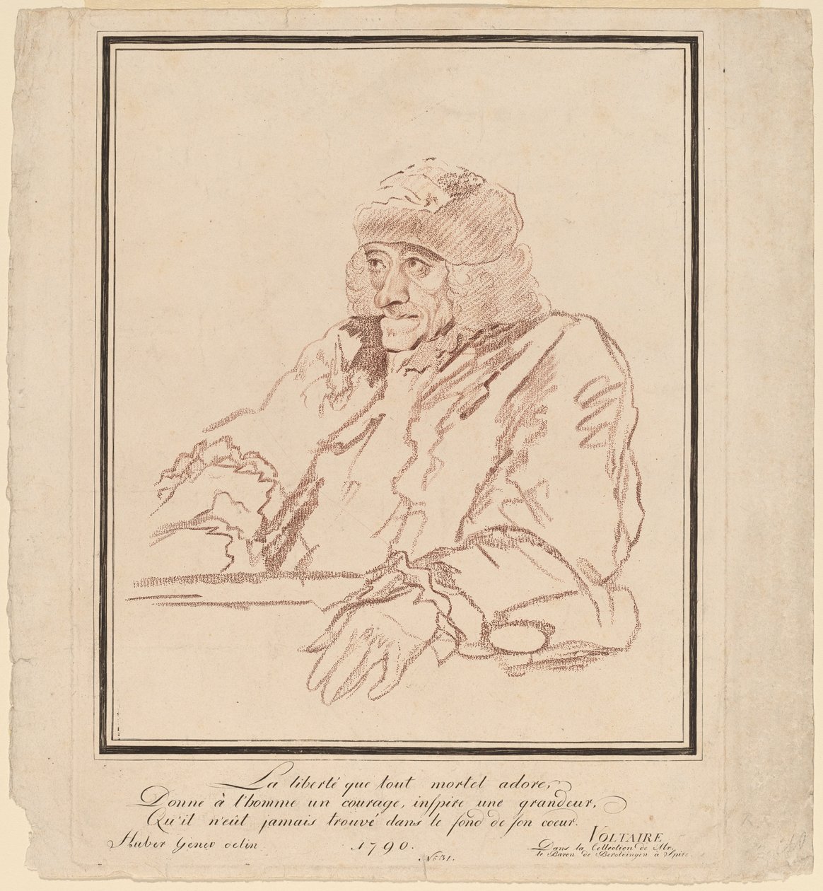 Voltaire af after Jean Huber