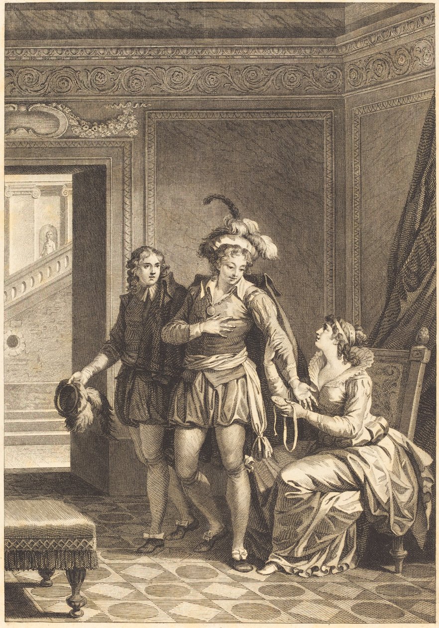Mona Lisa: Afgangen af after Jean Jacques François Le Barbier I