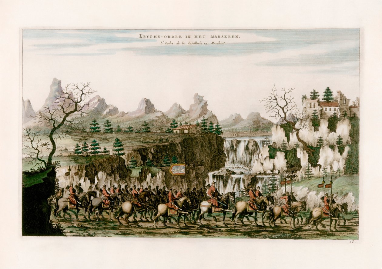 Kavaleri marcherer af after Johannes Nieuhof