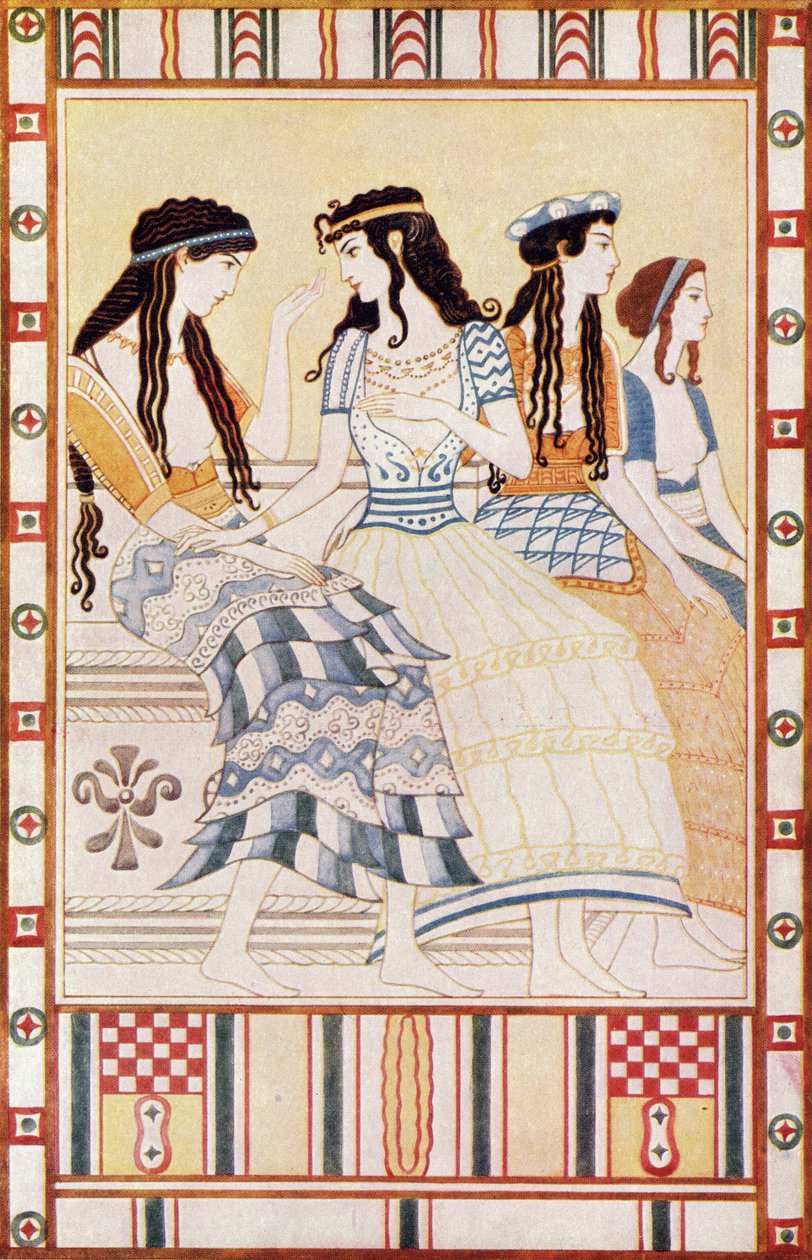 Ladies of the Minoan Court, illustration fra 