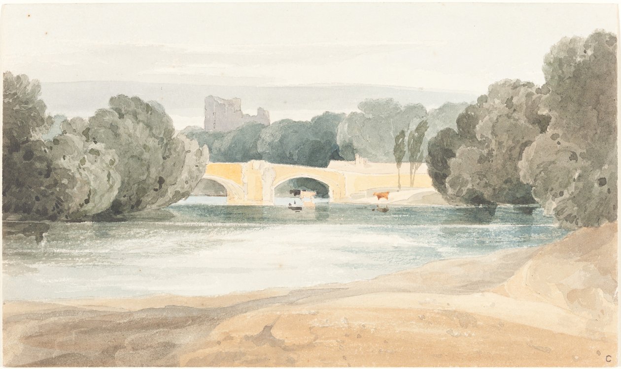Bro ved Knaresborough af after John Sell Cotman James Bulwer