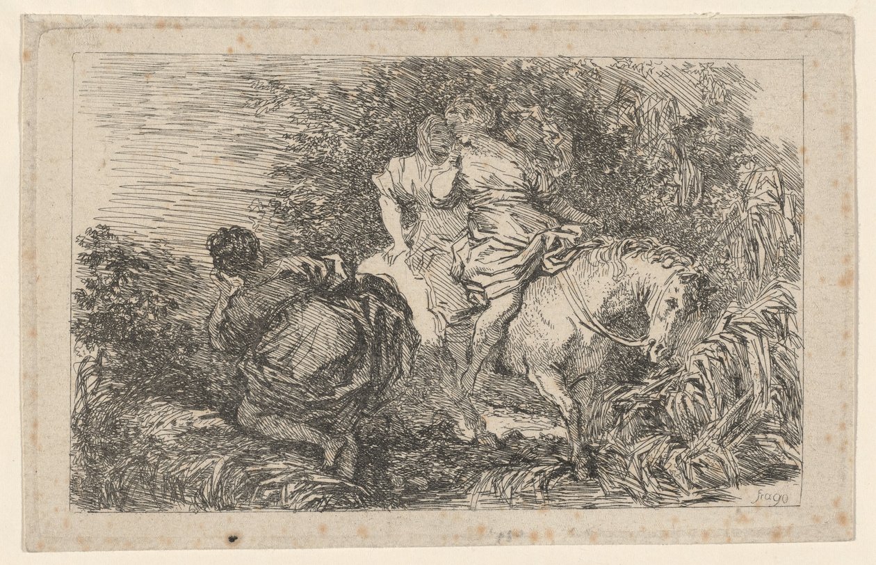 Cloelias flugt af after Livio Mehus Jean Honoré Fragonard