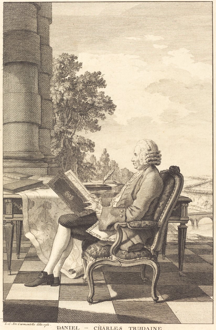 Daniel-Charles Trudaine af after Louis de Carrogis French 18th Century called Carmontelle