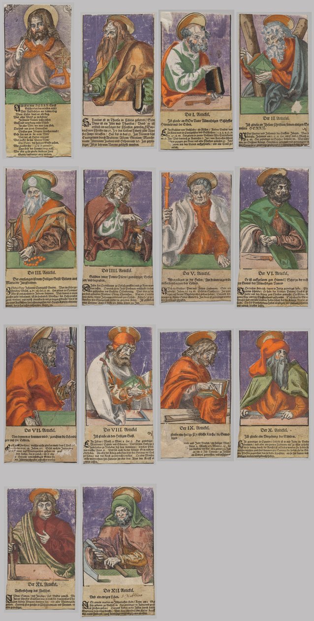 Kristus, de tolv apostle og Sankt Paulus af after Lucas Cranach the Elder