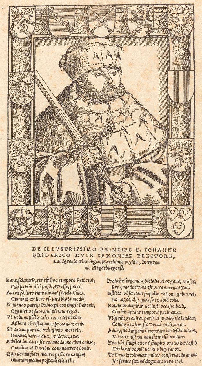Johannes Frederik den Storsindede, i valgmandsklæder af after Lucas Cranach the Younger