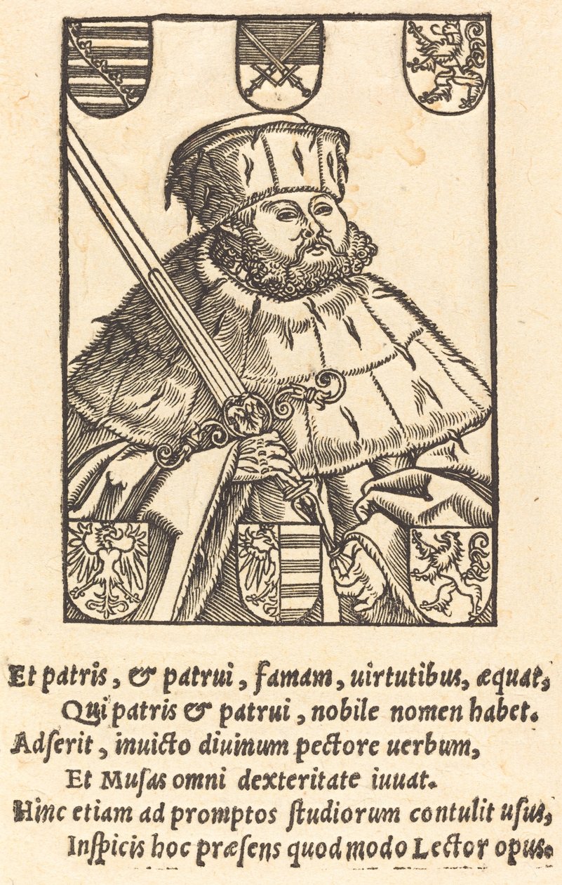 John Frederic the Magnanimous, i valgmandsklæder [til venstre] af after Lucas Cranach the Younger