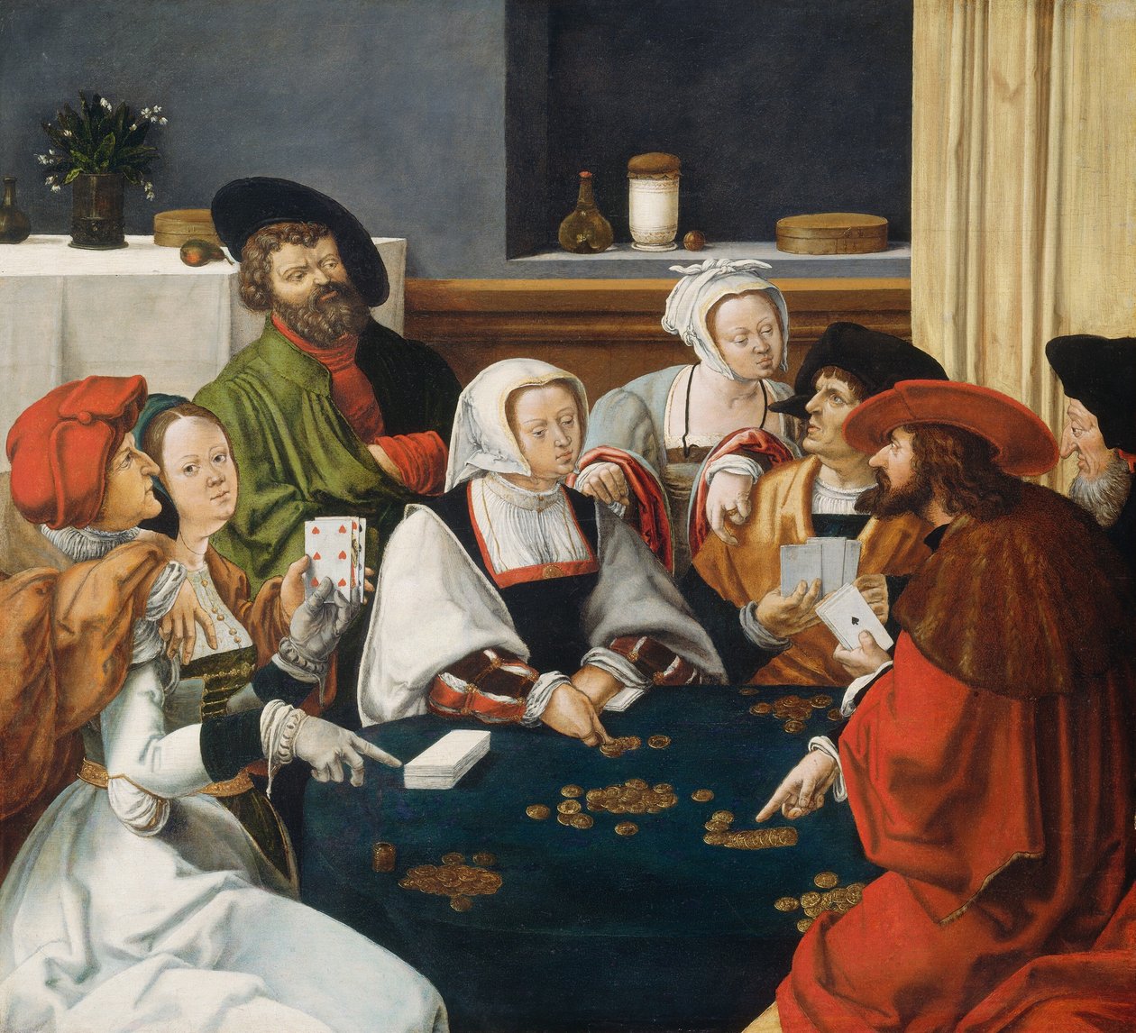 Kortspillerne af after Lucas van Leyden