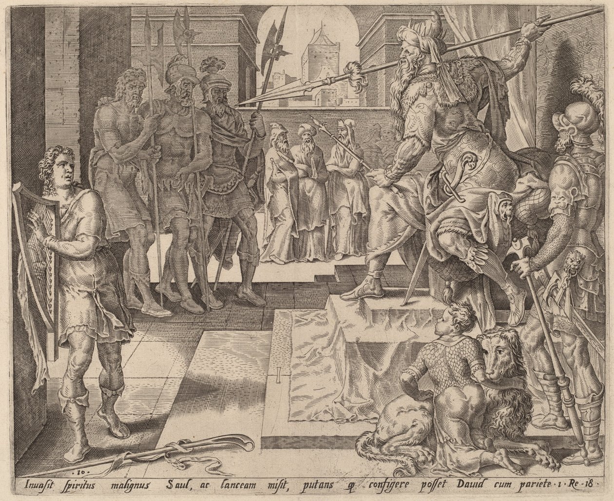 David foran Saul af after Maerten van Heemskerck