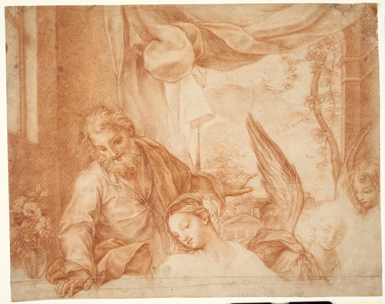 Den hellige familie af after Niccolò Berrettoni