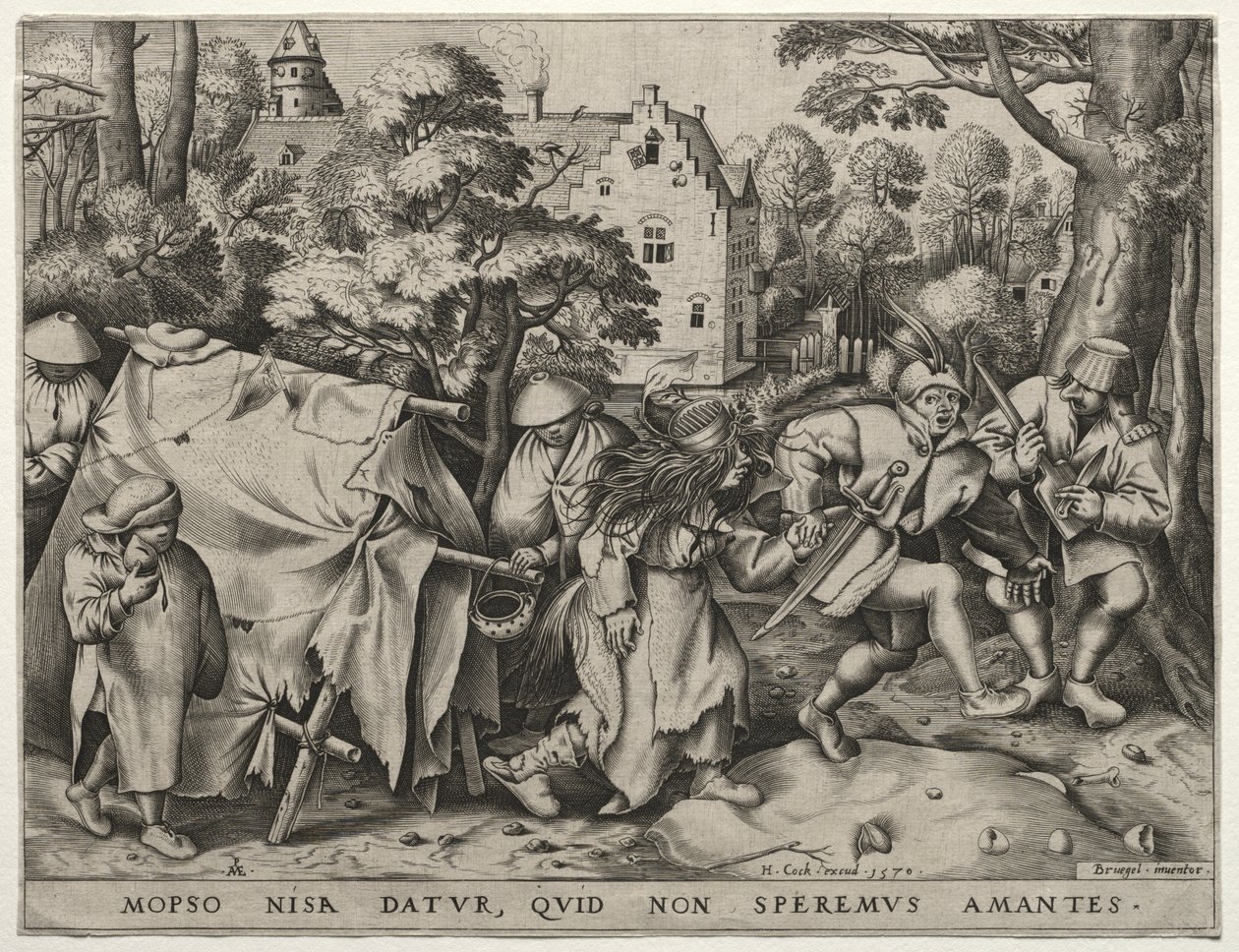 Brylluppet mellem Mopsus og Nisa af after Pieter Bruegel