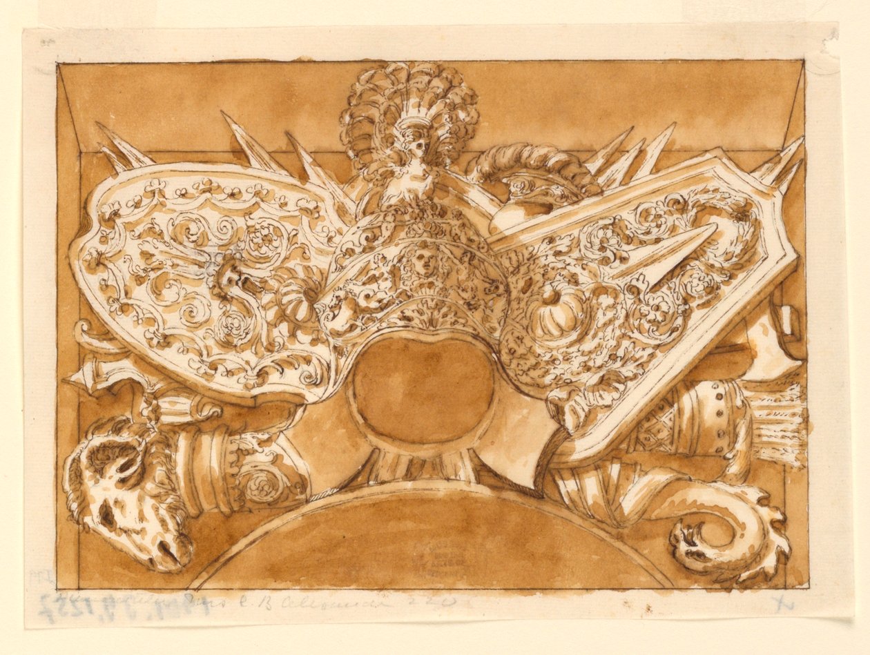 Design til et trofæ af after Polidoro da Caravaggio
