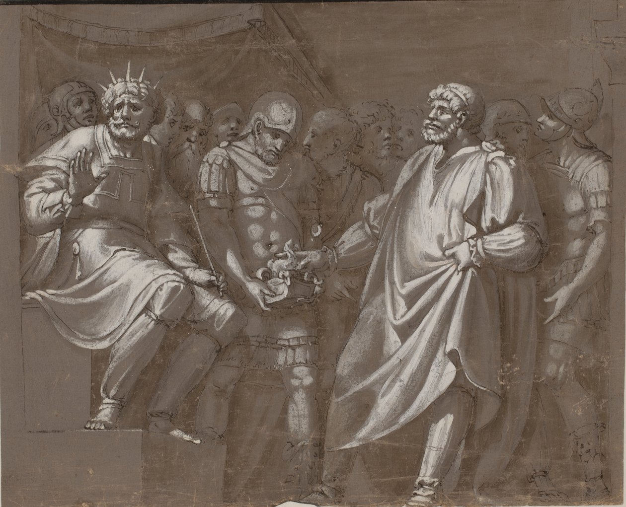 Mucius Scaevola før Porsenna af after Polidoro da Caravaggio