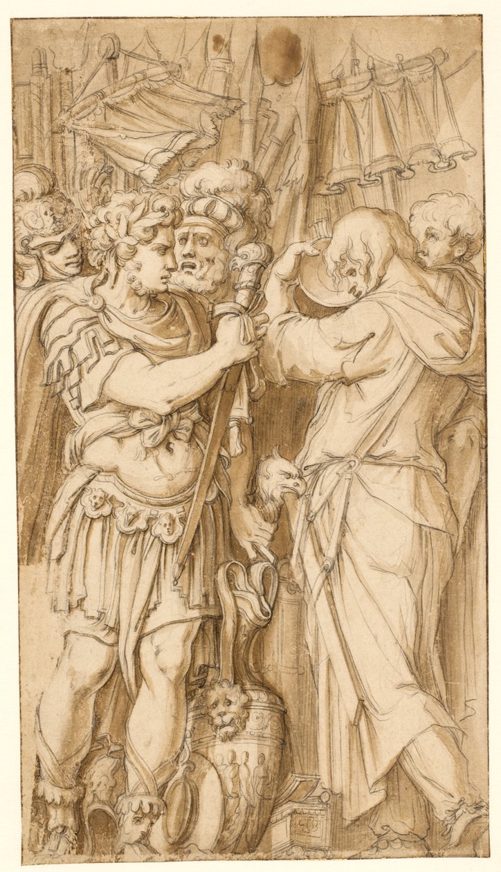 Scene fra romersk historie af after Polidoro da Caravaggio