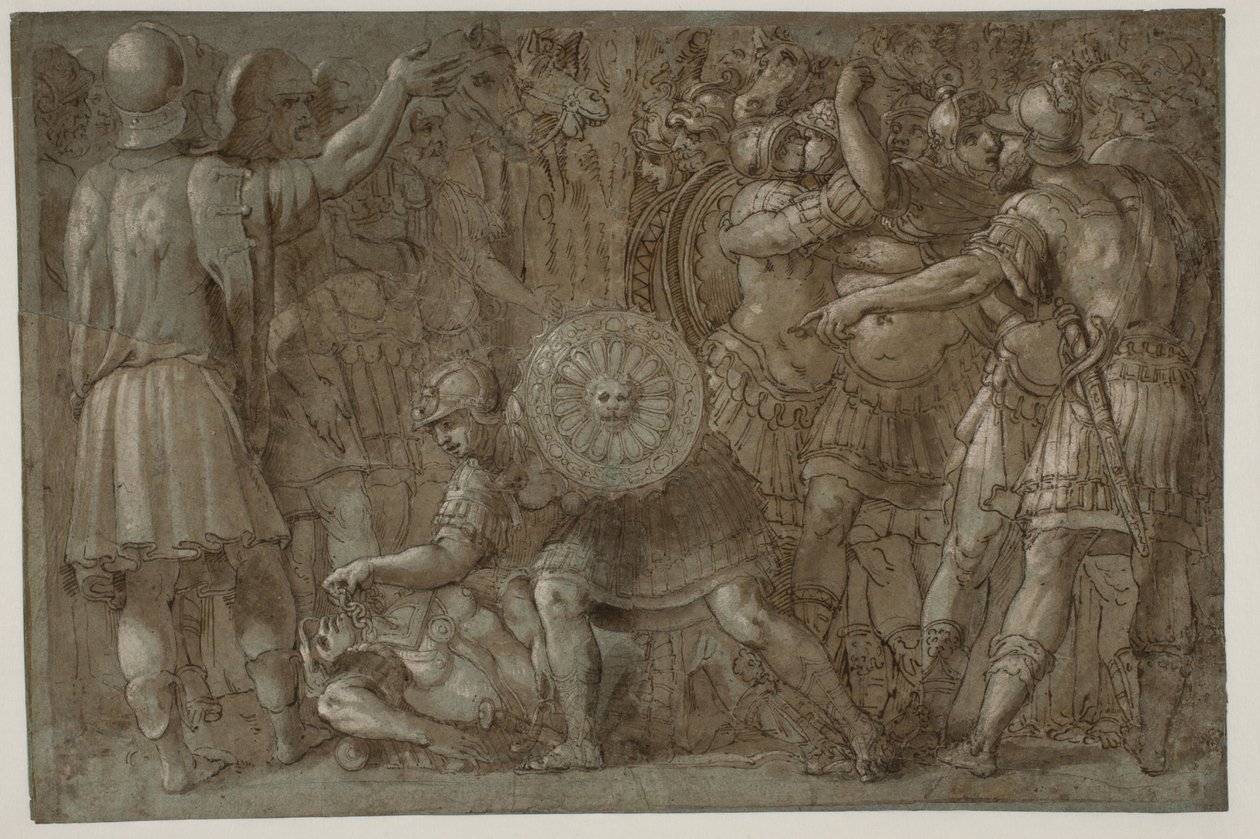 Scene fra romersk historie af after Polidoro da Caravaggio