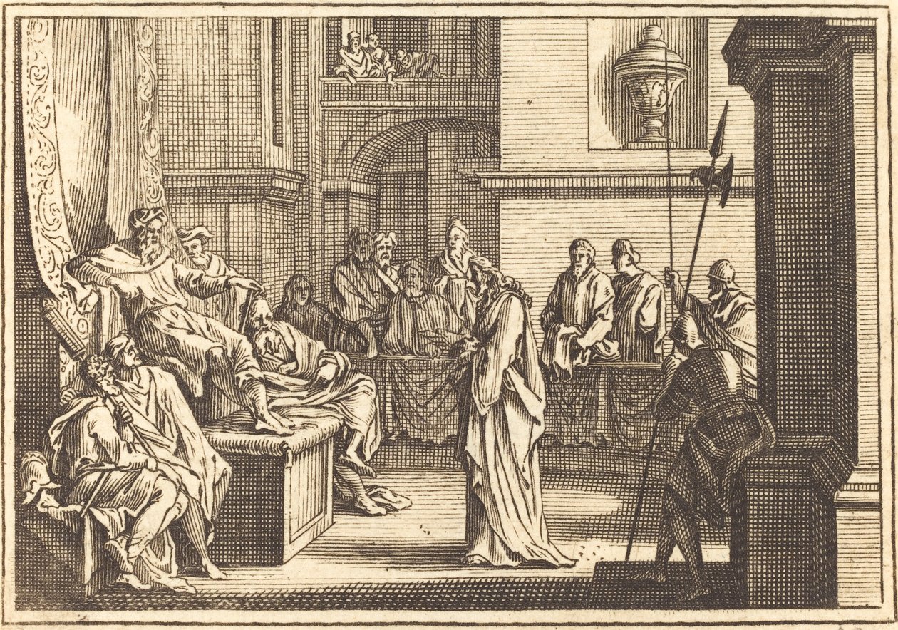 Kristus før Herodes af after Sébastien Le Clerc I