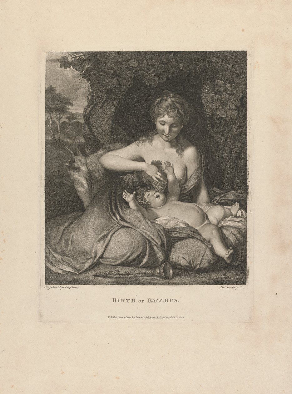 Fødsel af Bacchus af after Sir Joshua Reynolds