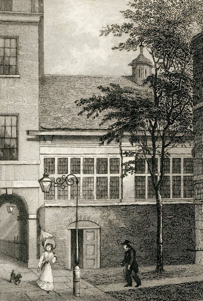 Barnards Inn Hall, 1830 af Thomas Hosmer after Shepherd