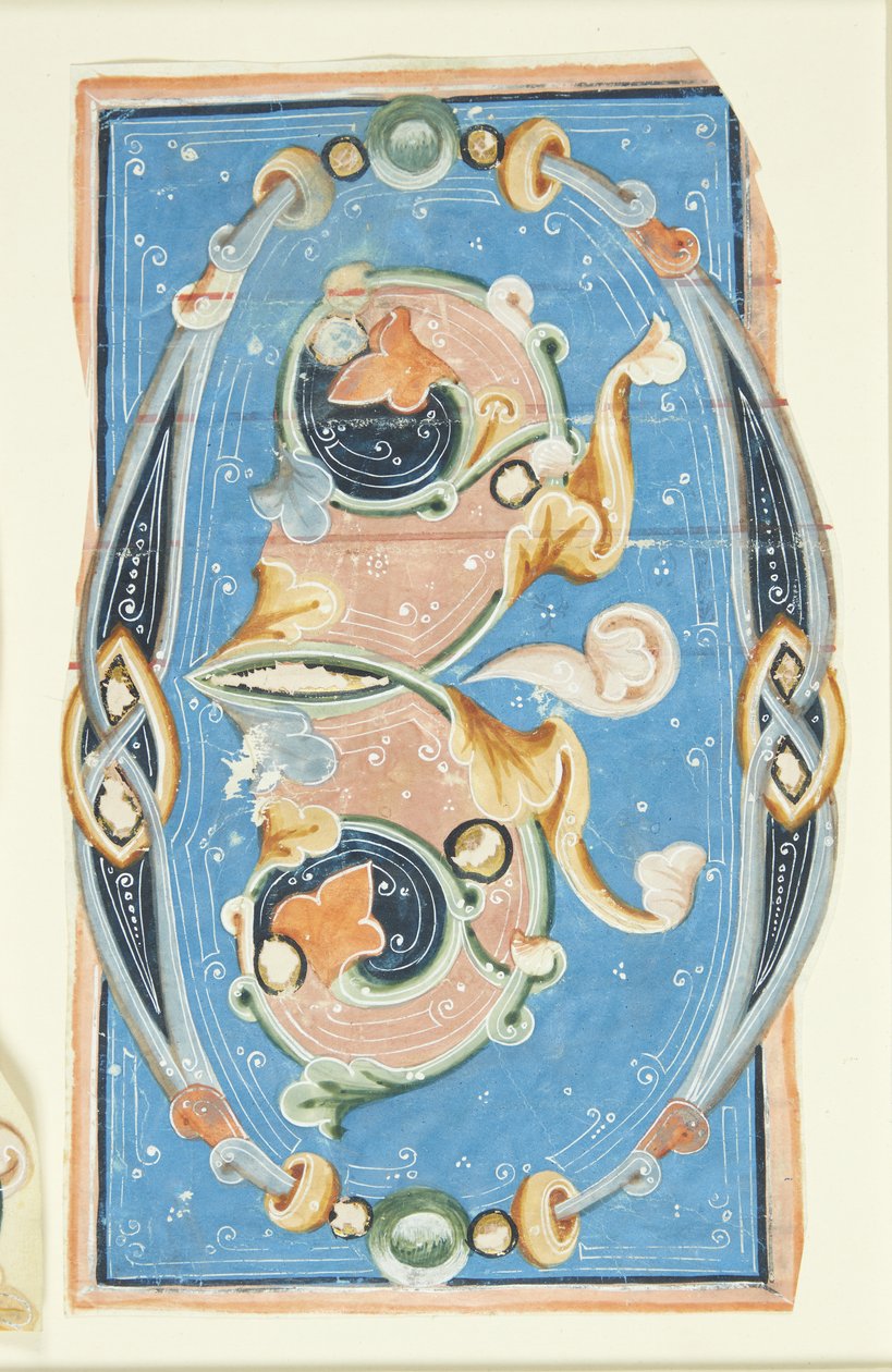 Ornamenteret initial O af after Ubekendt