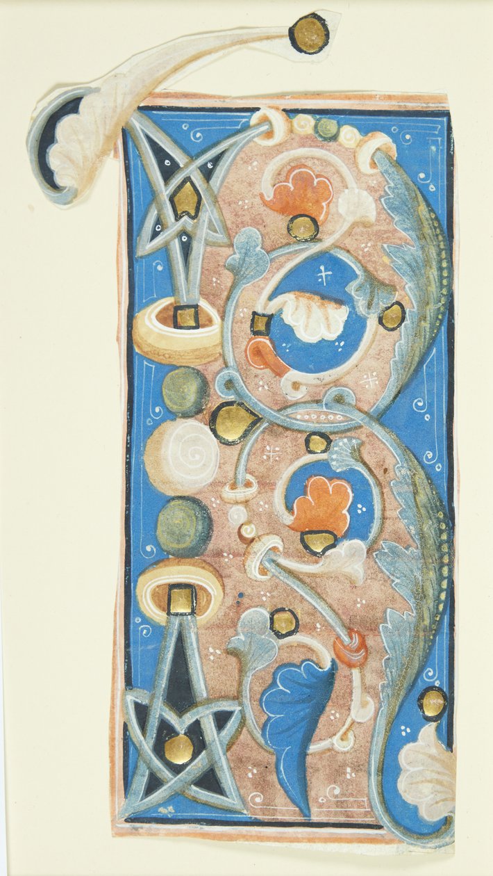 Ornamenteret initial R. af after Ubekendt