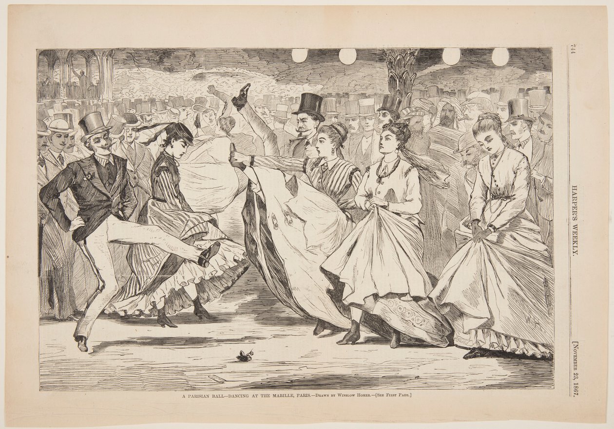 Et parisisk bal – Dans på Mabille, Paris af after Winslow Homer