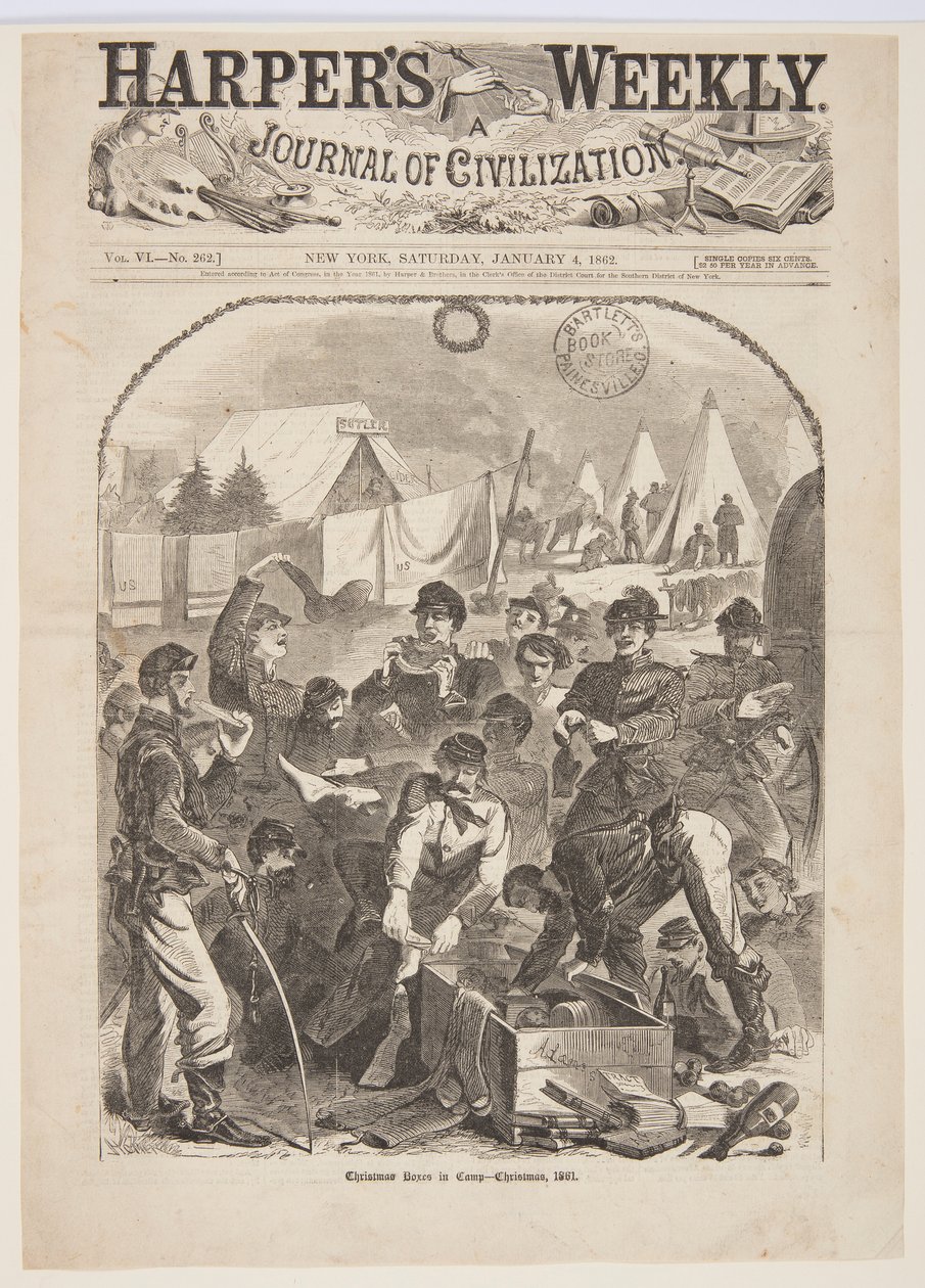 Julekasser i lejren – jul, 1861 af after Winslow Homer