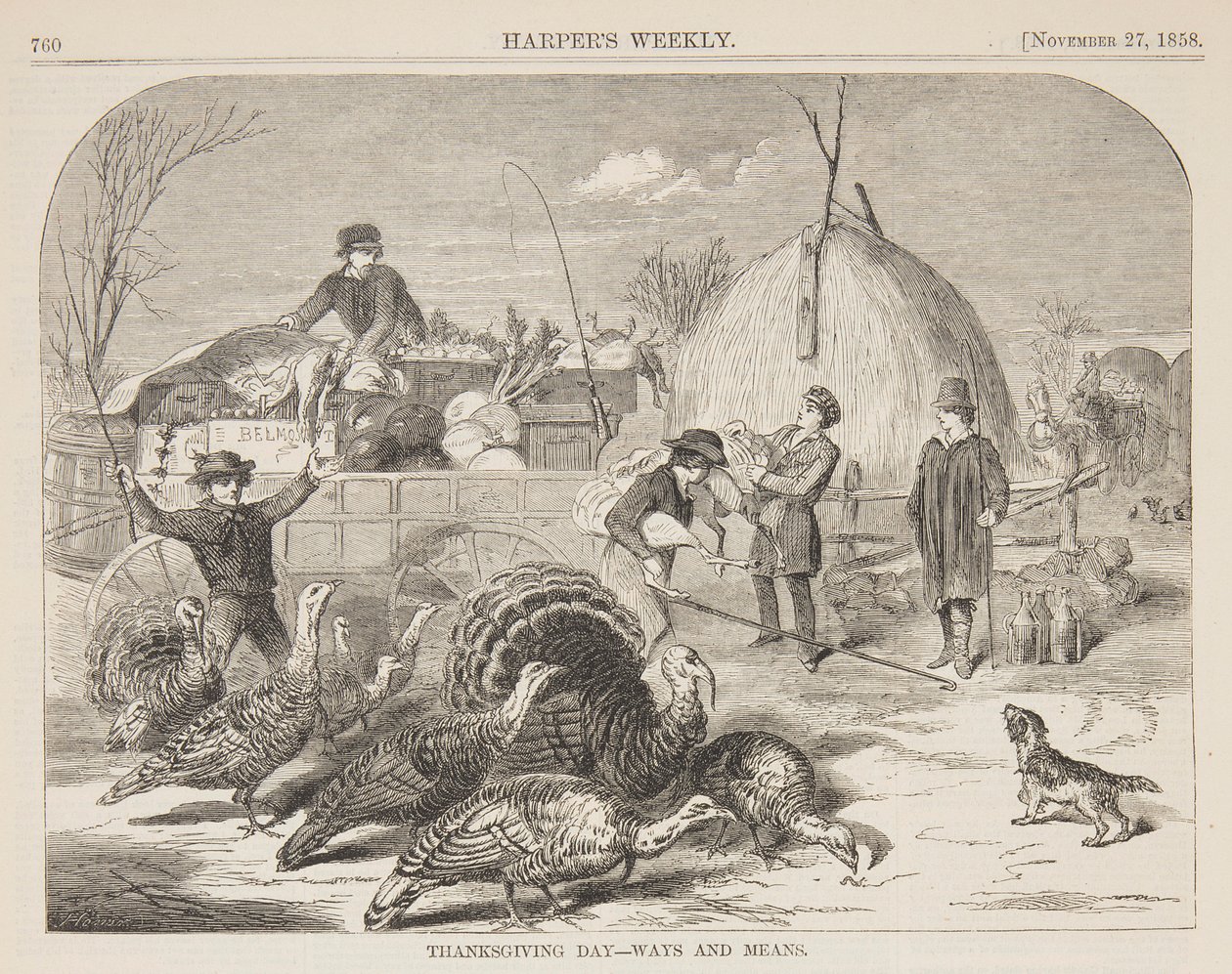 Thanksgiving Day – måder og midler af after Winslow Homer