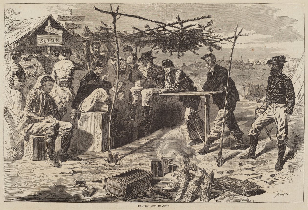 Thanksgiving i lejren af after Winslow Homer