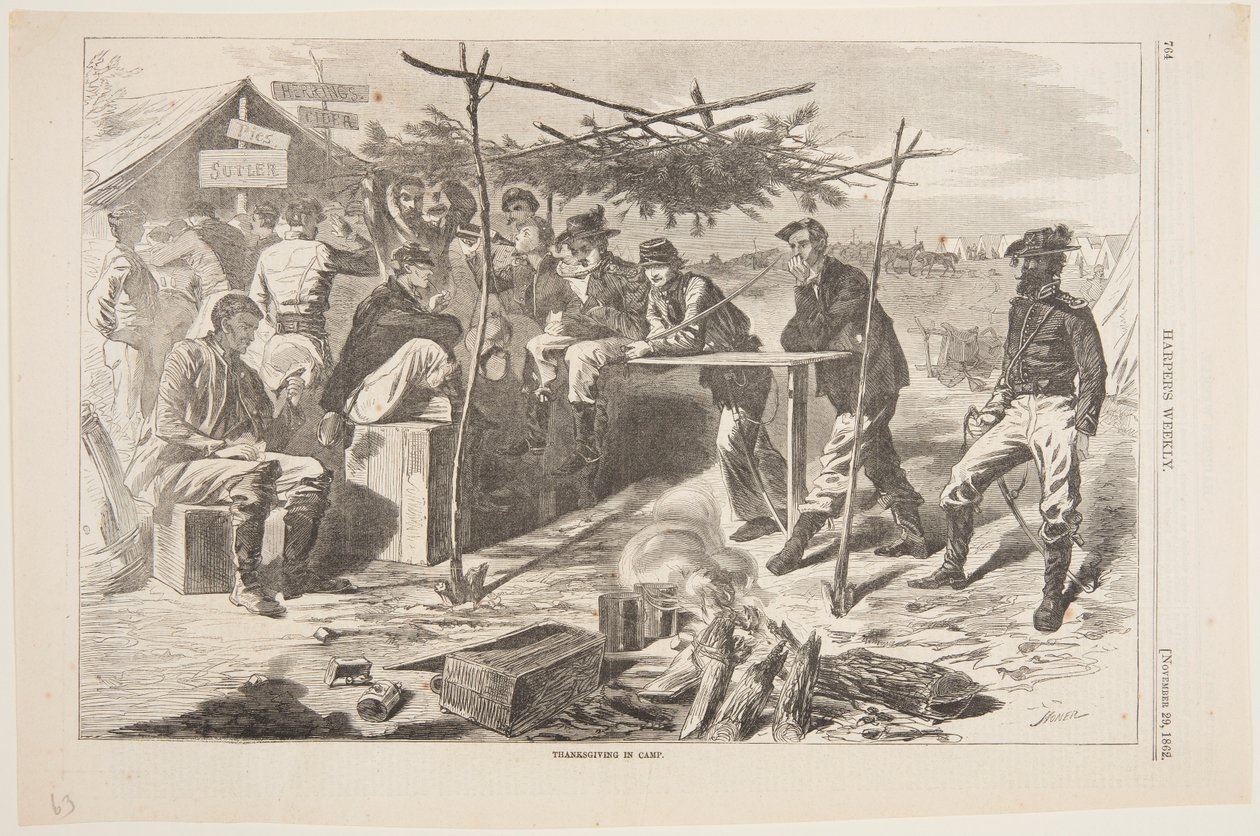 Thanksgiving i lejren af after Winslow Homer