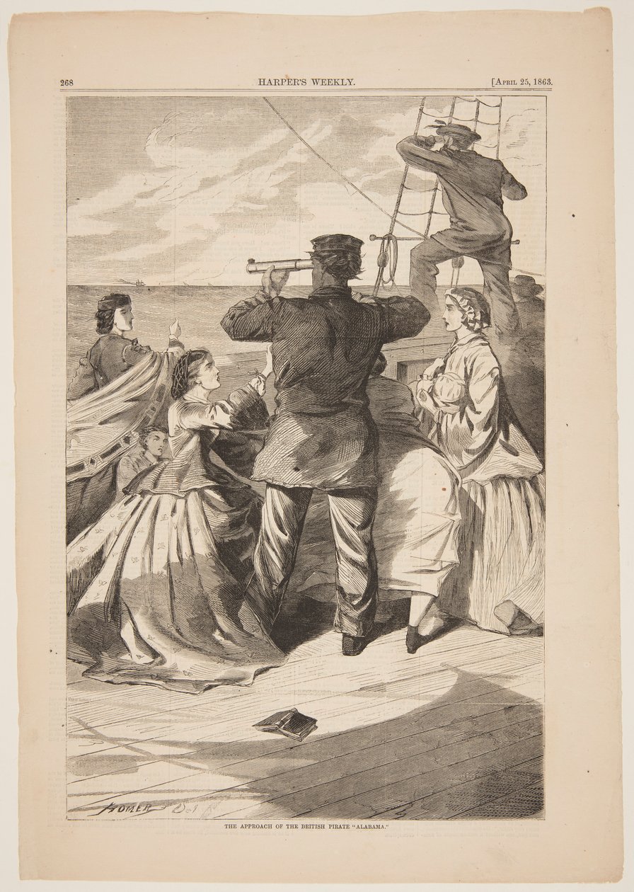 Den britiske pirat "Alabamas" tilgang af after Winslow Homer