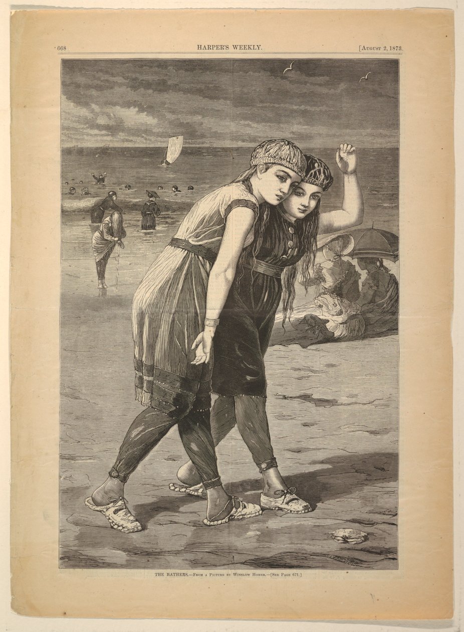 Badegæsterne af after Winslow Homer