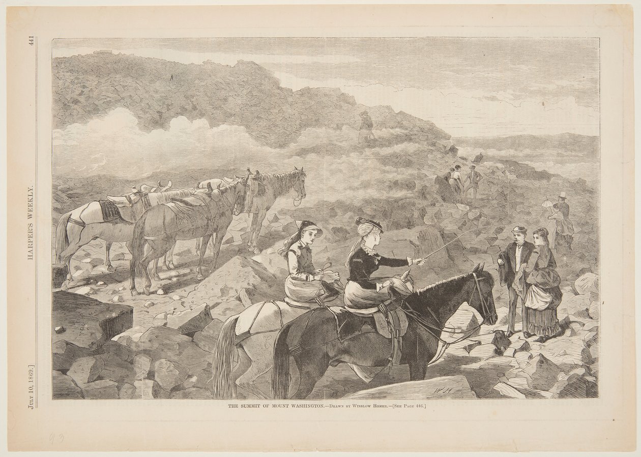 Topmødet på Mount Washington af after Winslow Homer