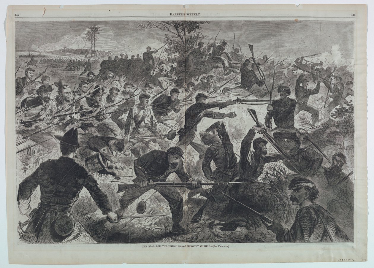 The War for the Union, 1862 - En bajonetladning af after Winslow Homer